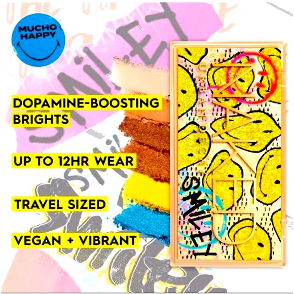 SOLD OUT LIMITED EDITION UD x Smiley Naked Mucho Happy Eyeshadow Palette - Picture 10 of 11